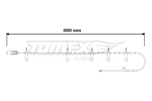 TOMEX BRAKES Hoiatuskontakt, piduriklotsi kulumine TX 30-63